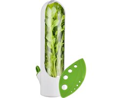 Mercadome® Kruidenrek staand - Kruidenpotjes - Voorraadpotten - Specerijen - Kruiden 3 weken vers - Incl. gratis snijder - Wit