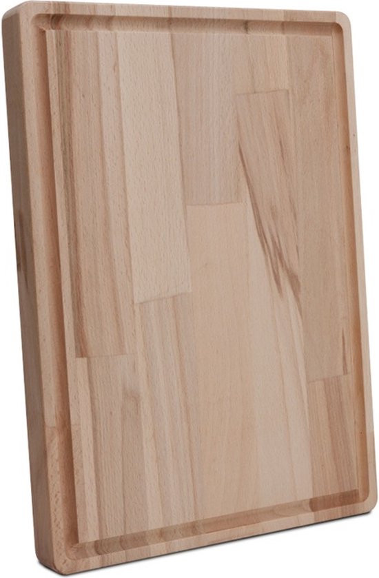 Snijplank Met Sapgeul Maat M 35 X 25 X 3 Cm Beukenhout HKS Snijplank met sapgeul maat m 35 x 25 x 3 cm beukenhout hks