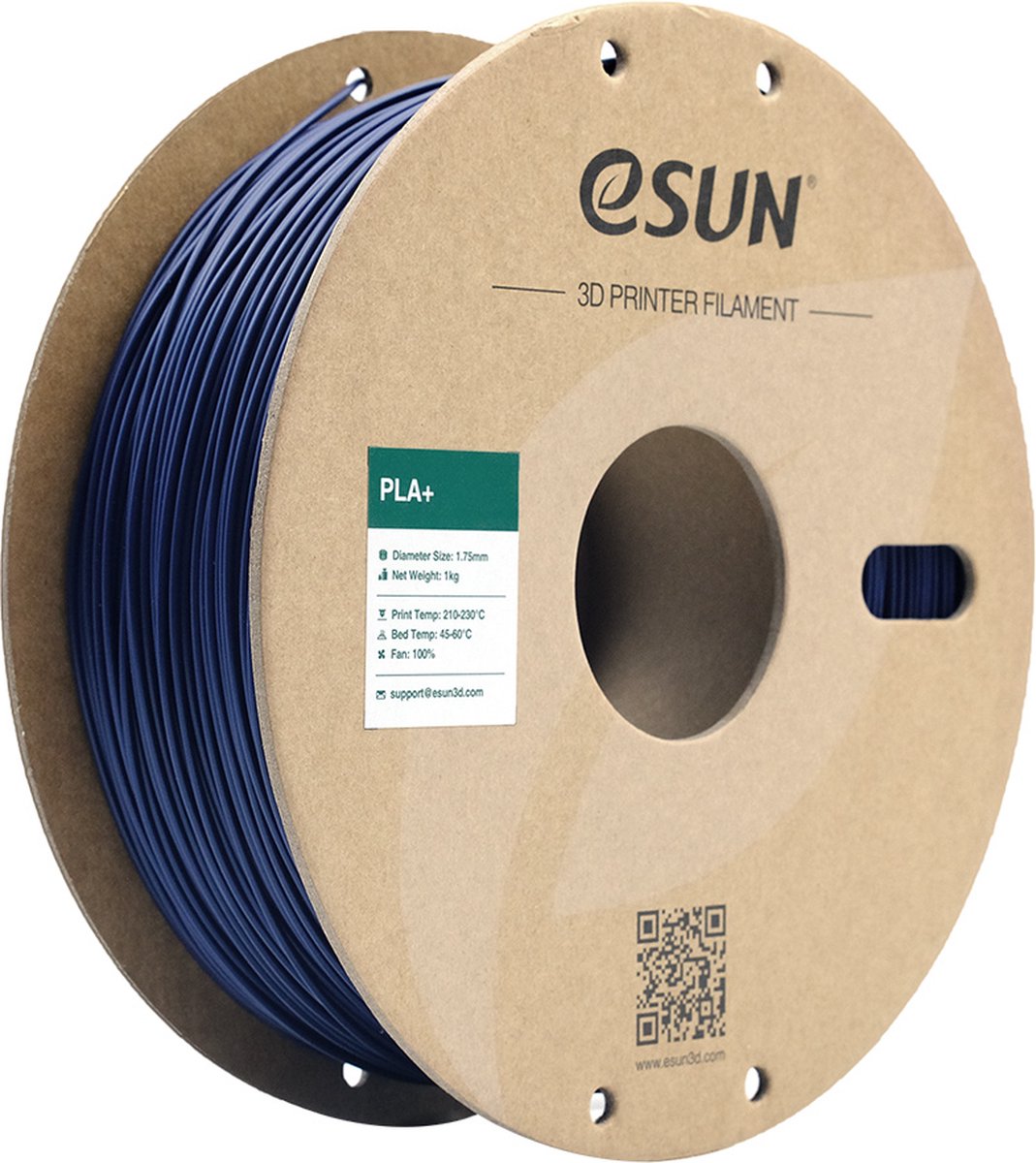 eSun PLA+ Donkerblauw / Dark blue 1 kg - 1.75mm - 3D printer filament - Flevo Print