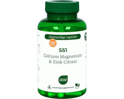 AOV 551 Calcium magnesium & zink citraat 90 Vegetarische capsules