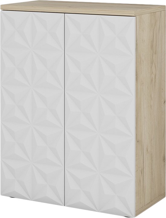 Halfhoge kast Fyrk Antiek hout 33 x 120.4 cm Vicco