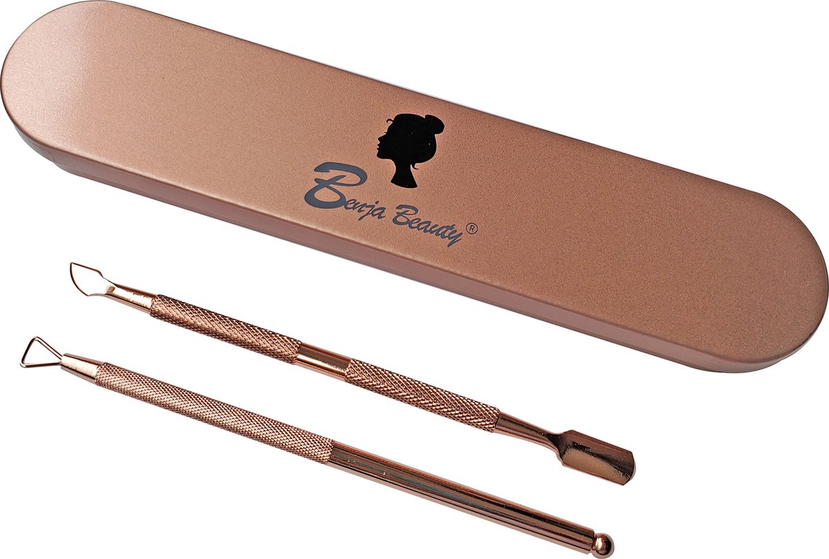 Goedkoopste BenjaBeauty Bokkepootje nagels - Schraper - Cuticle pusher - Bokkenpootje nagels - cuticle remover - Pedicure - Manicure - rosegold