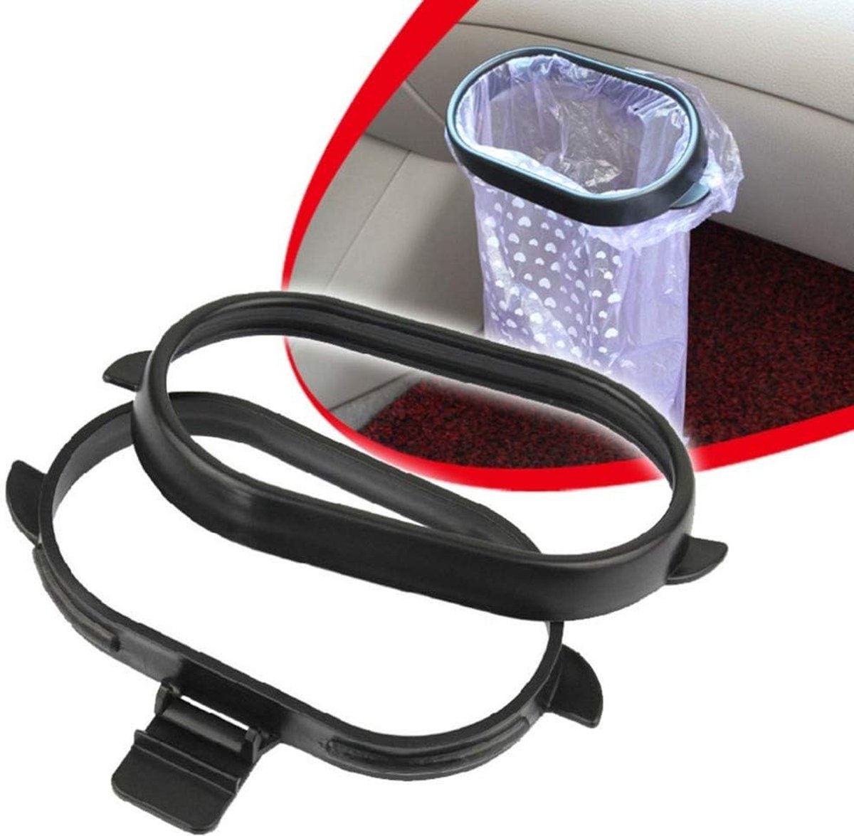 Goedkoopste opvouwbaar auto-organizerframe - Ophangrek - Auto Prullenbak - Autoprullenbak - Prullenbakje - Vuilnisbak - Auto Organizer - Zwart Opbergrek