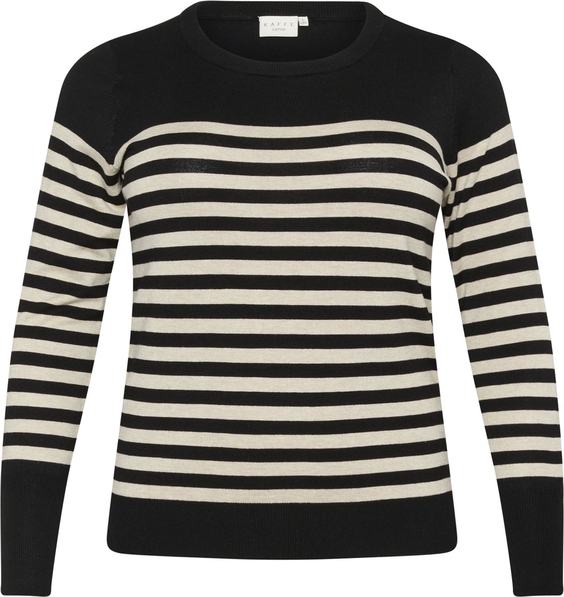 Kaffe Curve KClizzy Striped Knit Pullover Dames - Maat 44