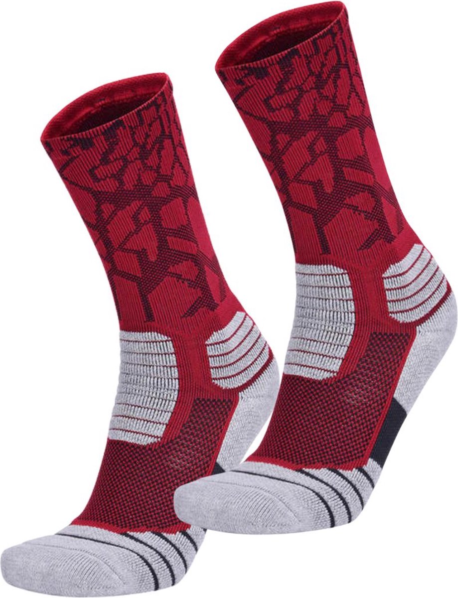 KANGKA® Wandelsokken maat 39-42 Chili Rood - Antiblaren Outdoor Sokken - Sportsokken - Comfortabel en Dempend - Dames & Heren