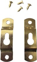 Set supports de peinture + Vis - Toile - Cadre photo - Pendentifs 13x50mm - Or - 5 pièces