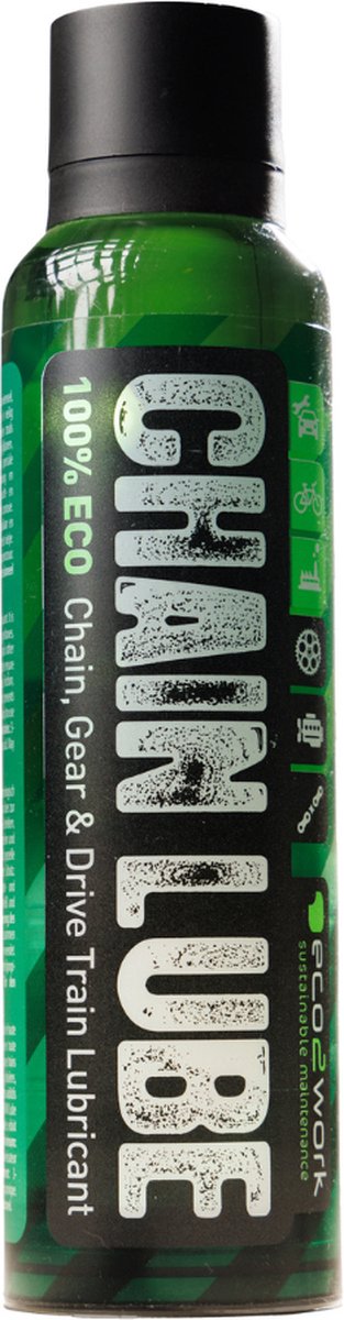 Eco2work kettingspray - 200ml - Kettingreiniger - Biologische afbreekbare kettingspray - Kettingspray fiets - Kettingvet - Smeermiddel - Kettingolie - Duurzaam