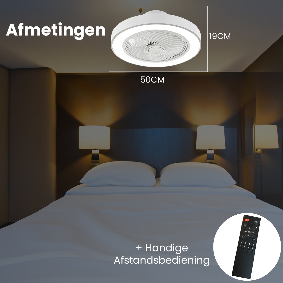 FlinQ LumiFan - Plafondventilator met licht (Normaal & Smart variant