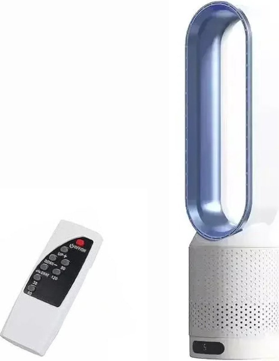 Roroa Airco Ventilator Luchtkoeler zonder Afvoerslang Geluidloos Aircooler Mobiele Ventilator Slaapmodus Blauw