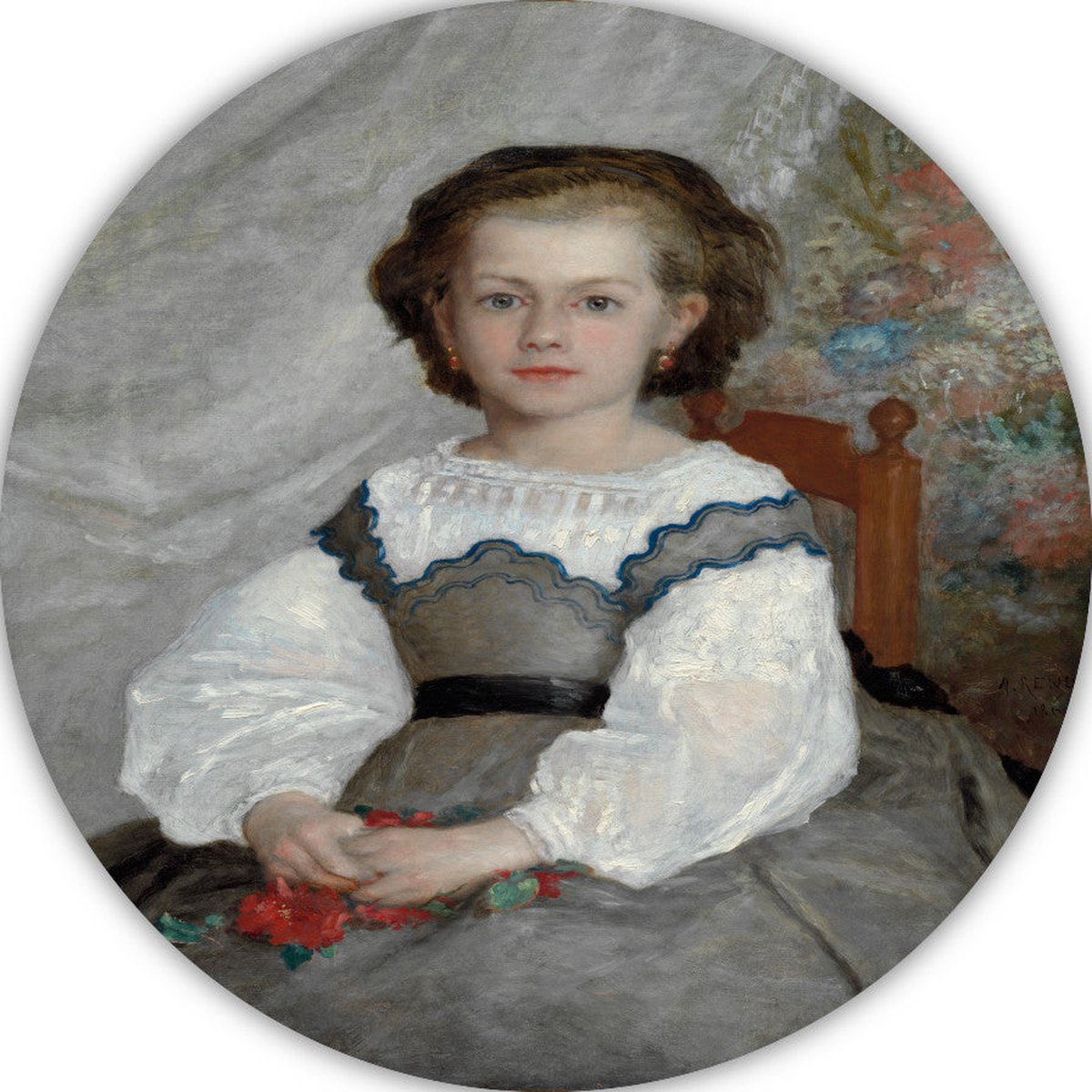 Romaine Lacaux - Pierre-Auguste Renoir wandschaal - Meisje muurcirkel - Muurcirkel Persoon