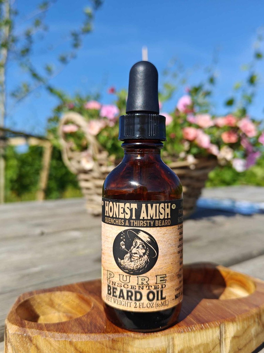 Honest Amish Pure baardolie(geurloos)/ beard Oil(unscented) 60ML