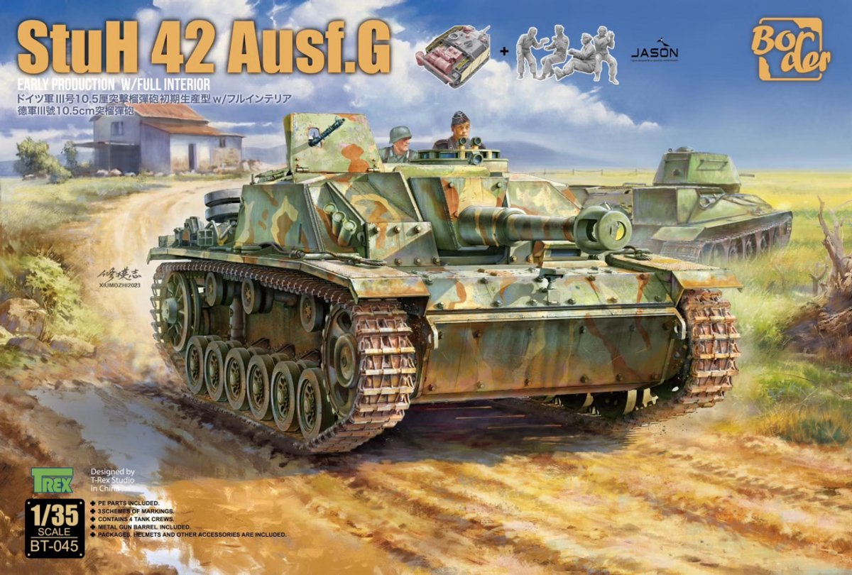 Border Model Modelbouwpakket Militaire voertuigen - BT045 StuH 42 Ausf. G - Vroege productie met volledig interieur Plastic - 1:35 - Modelbouw
