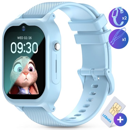 Foto: 4g smartwatch kinderen gps horloge kind gps tracker hd videobellen stappenteller incl simkaart