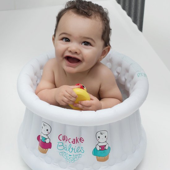 Cupcake Babies Basic Pack: Opblaasbaar Wit Babybadje in reistasje van AquaScale — afbeelding 5