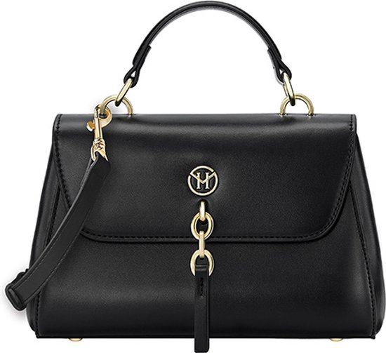Victoria Hyde Elegance tas Zwart damestas handtas schoudertas gouden. bol