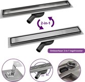 Drain de douche en acier inoxydable CityLine TopDesign Bride 60 cm - Bec flexible - Grille: Grille carrelée