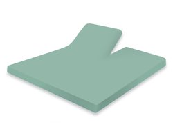 Eleganzzz Splittopper Hoeslaken Jersey Stretch - Mineral - Hoeslaken 160x200 - 100% katoen - Split Enkel - Single Split Topper - Hoeslakens - Tweepersoons