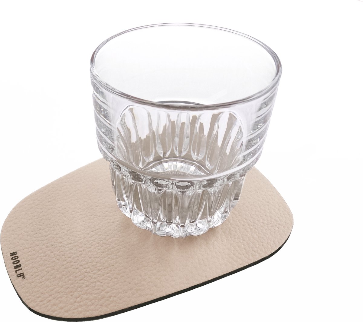 NOOBLU PEBL onderzetters 17 x 13 cm - Kleur: Champagne, Aantal: set van 4