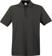 Fruit of the Loom poloshirt premium - donkergrijs - heren - katoen - 180 grams L