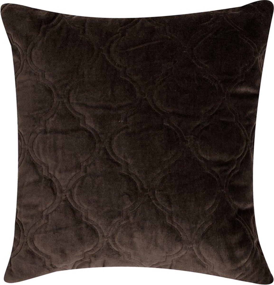 Linen & More Moroccan Velvet Bruin Kussen | 45 X 45 | Sierkussen Voor Woonkamer Of Slaapkamer