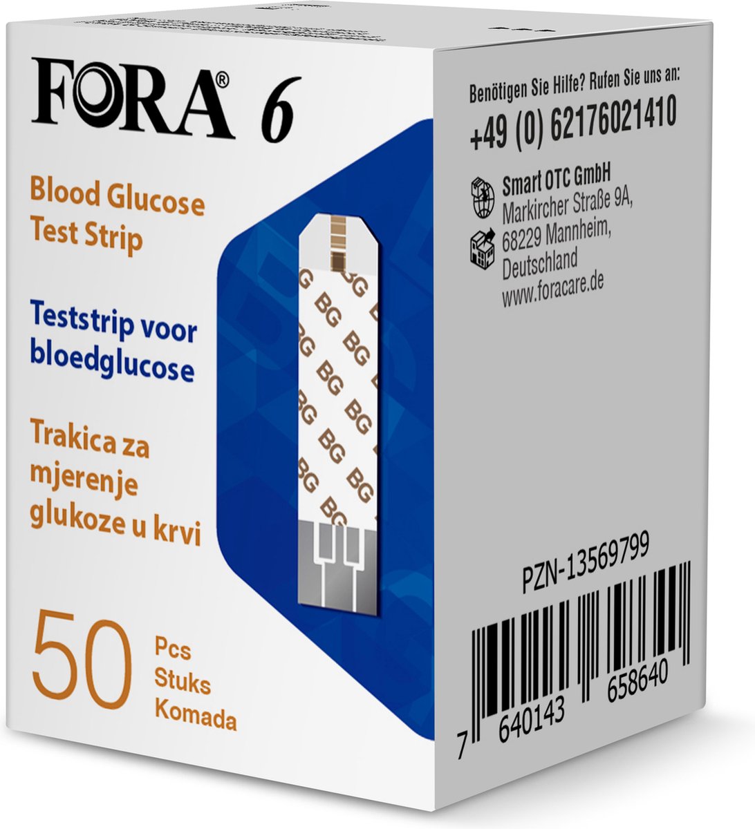 Goedkoopste FORA 6 Glucoseteststrips (50 stuks