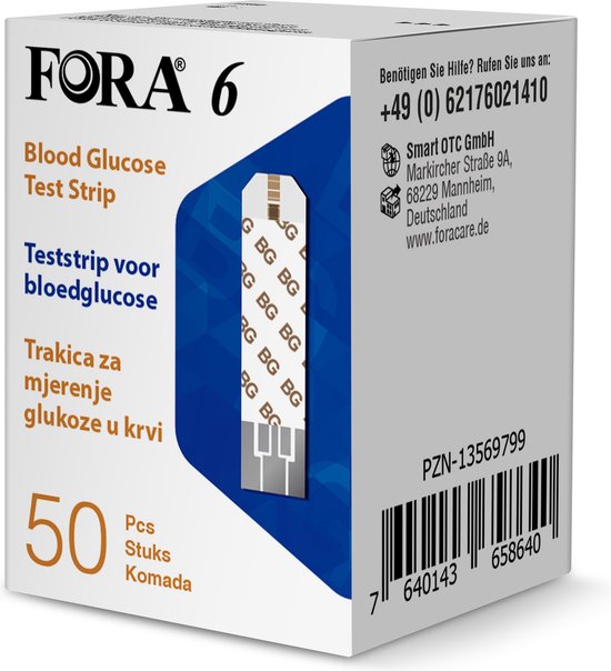 Foto: Fora 6 glucoseteststrips 50 stuks 