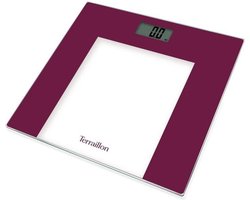 Pèse-personne - TERRAILLON - TP1000 - électronique - Magenta - Capacité 150 Kg - Verres en verre - 30x30 cm