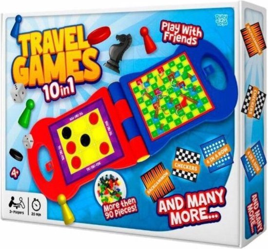 Foto: Travel games 10 in 1 koffer vakantiespellen reisspel vanaf 4 jaar 