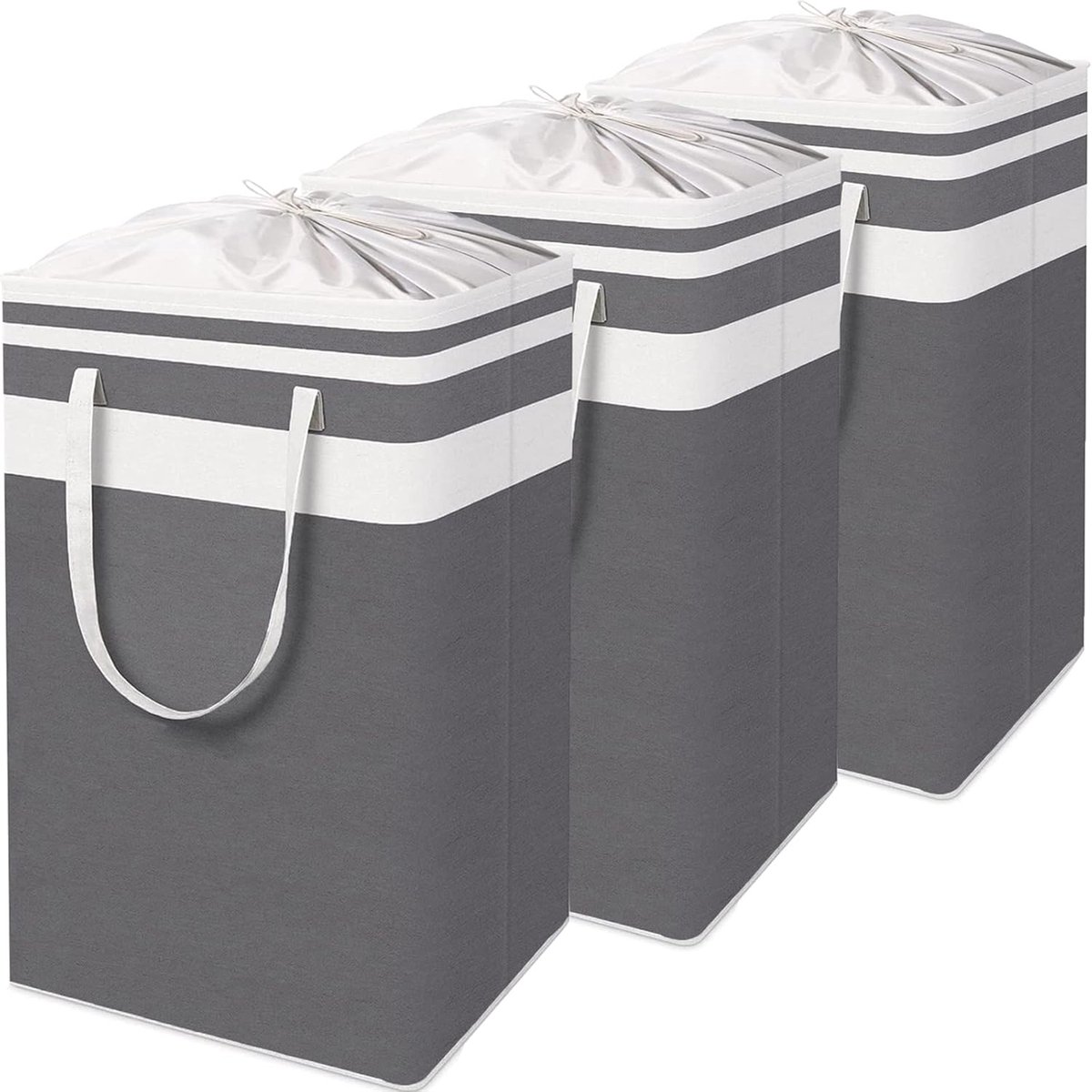 Goedkoopste Wasmand - Vrijstaande wasmand met deksel en lange handgrepen - Inklapbaar en waterdicht