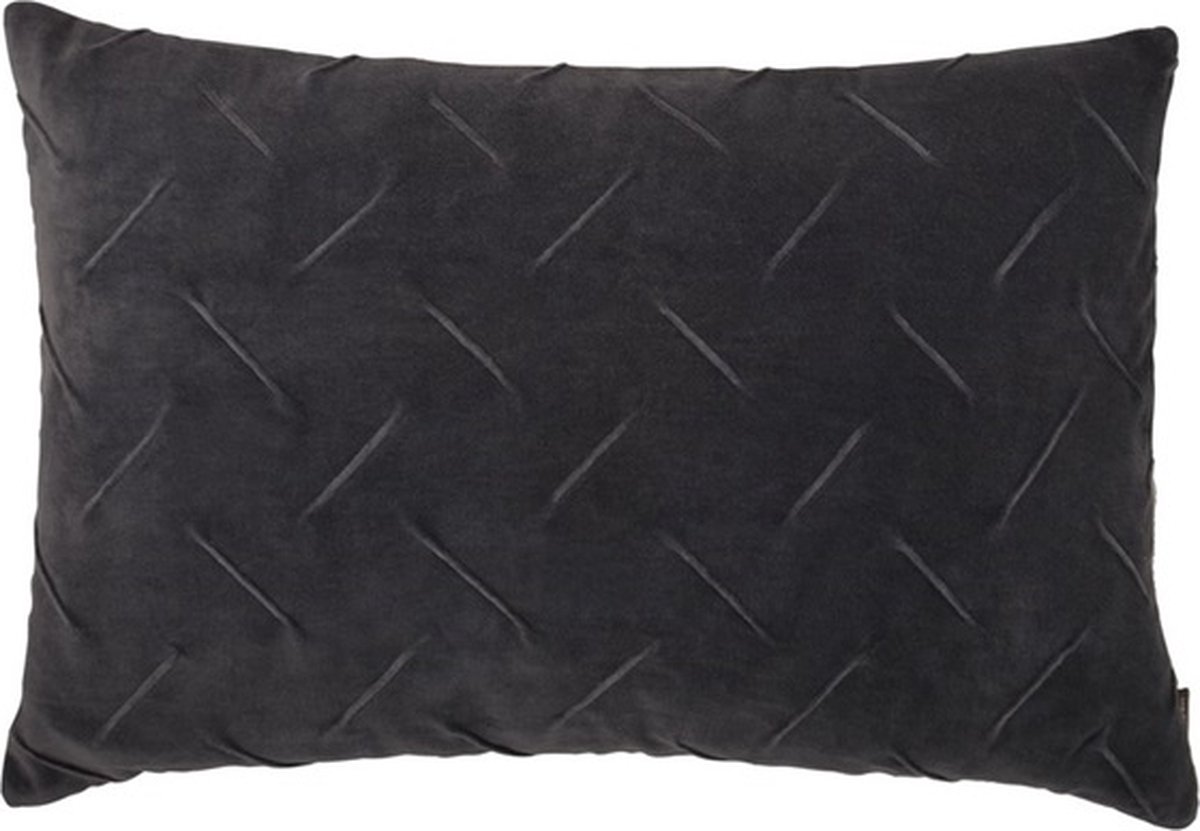 Linen & More Maha Ombre Kussen | 40 X 60 | Sierkussen Voor Woonkamer Of Slaapkamer Zwart