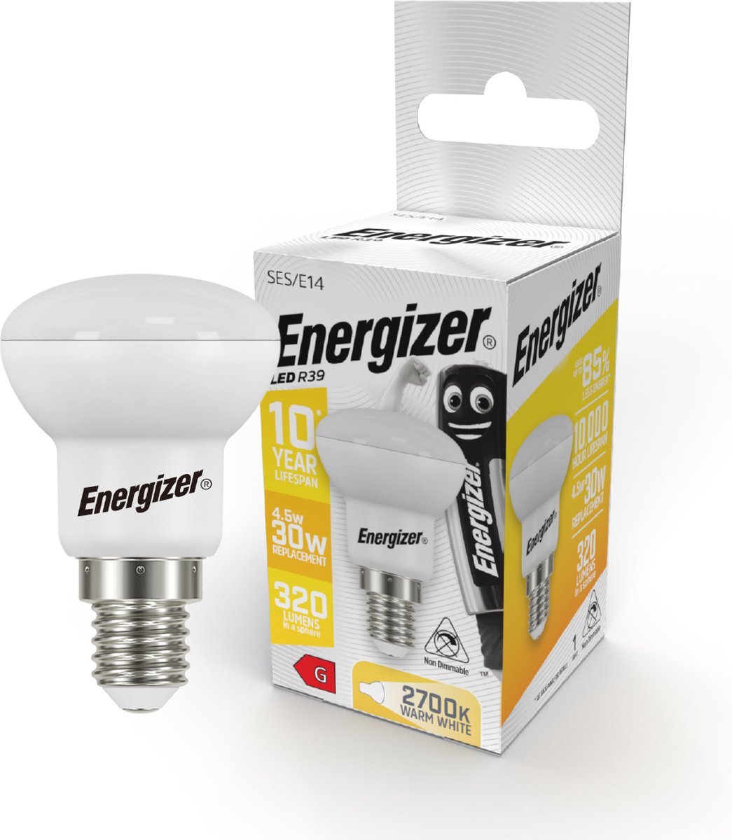 Energizer energiezuinige Led lamp - R39 - E14 - 4,5 Watt - warmwit licht - niet dimbaar - 1 stuk