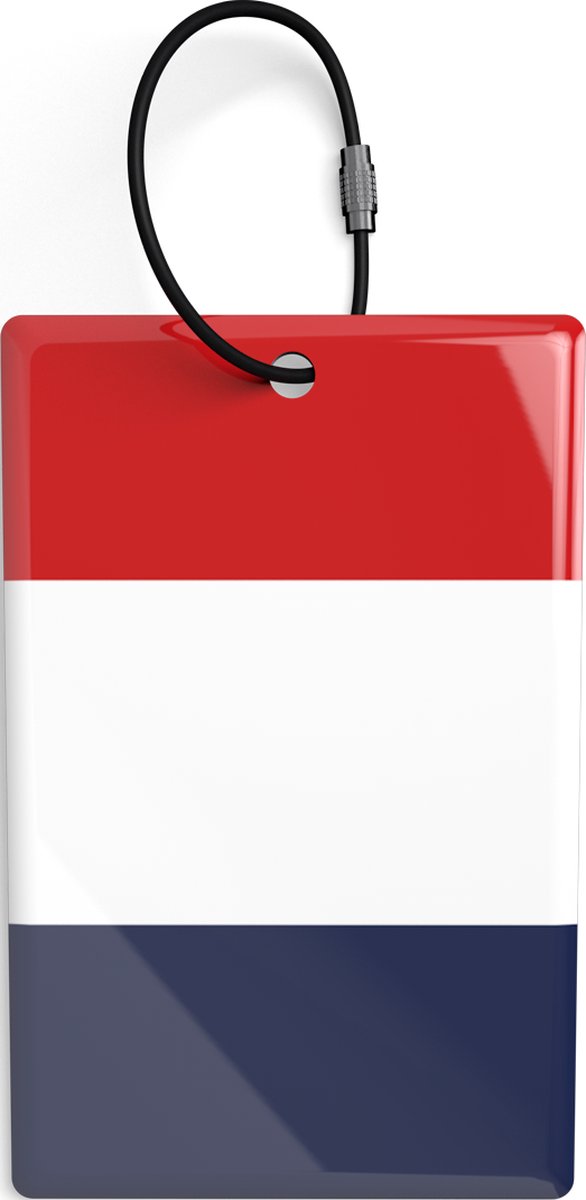 Slimme Kofferlabel (x2) - Franse vlag - Unieke QR Code - Epoxy - Track en Trace - Tag - NoLongerLost - Veilig