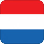 15x Sous-bocks Drapeau néerlandais carré - Drapeau néerlandais - Articles de fête des Pays-Bas - Décoration champêtre