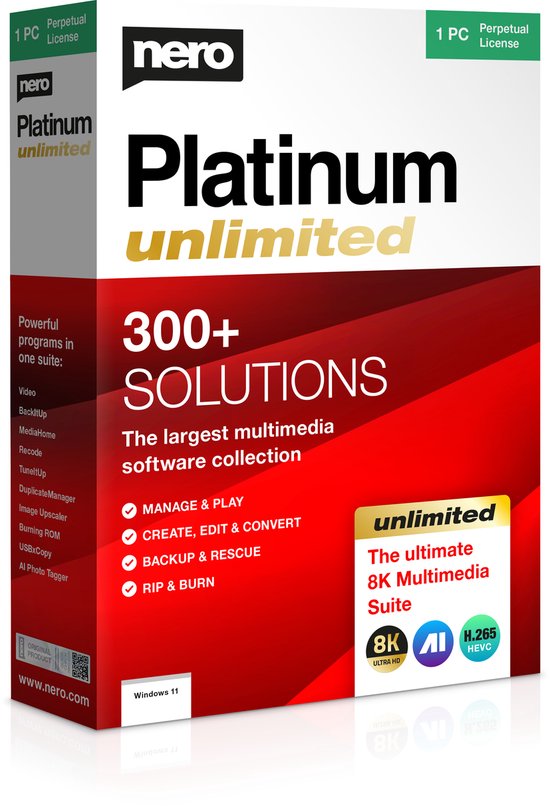 NERO Platinum Unlimited (Meertalig/Version Multilingue)