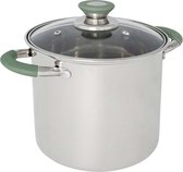 LANZLC Melkpan met deksel, 1,5 l, dubbelwandige simmerpan van roestvrij
