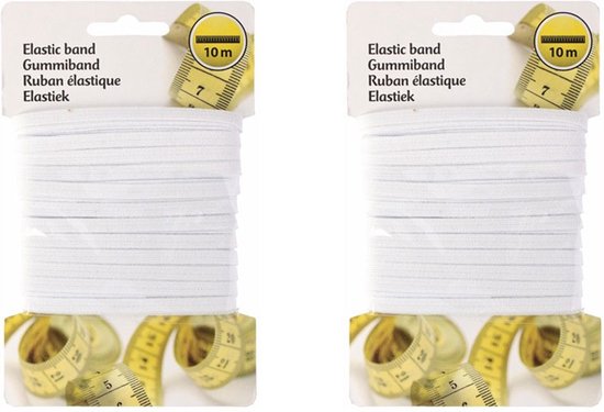 Elastiek band 20 meter wit breedte 5 mm kleding mondkapjes maken artikelen. bol