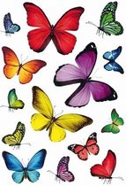 42x autocollants animaux papillons - autocollants pour enfants - feuilles d'autocollants - fournitures d'artisanat