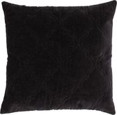 Hoyz | Coussin Marocain Velours Noir | 45 X 45 | Sierkussen pour salon ou chambre
