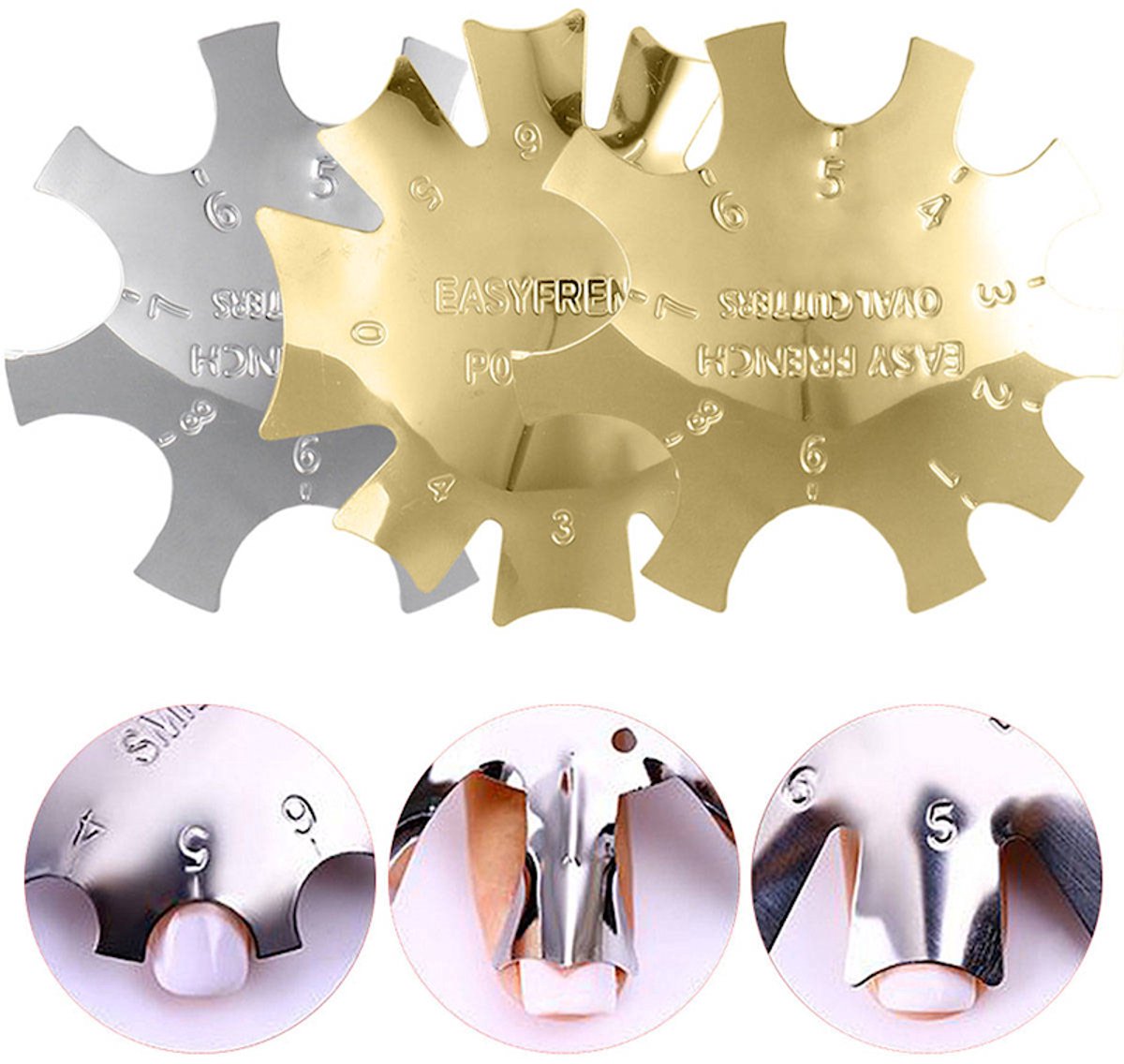 Isabelle Nails Metalen Nagel Sjabloon Voor French Manicure 01