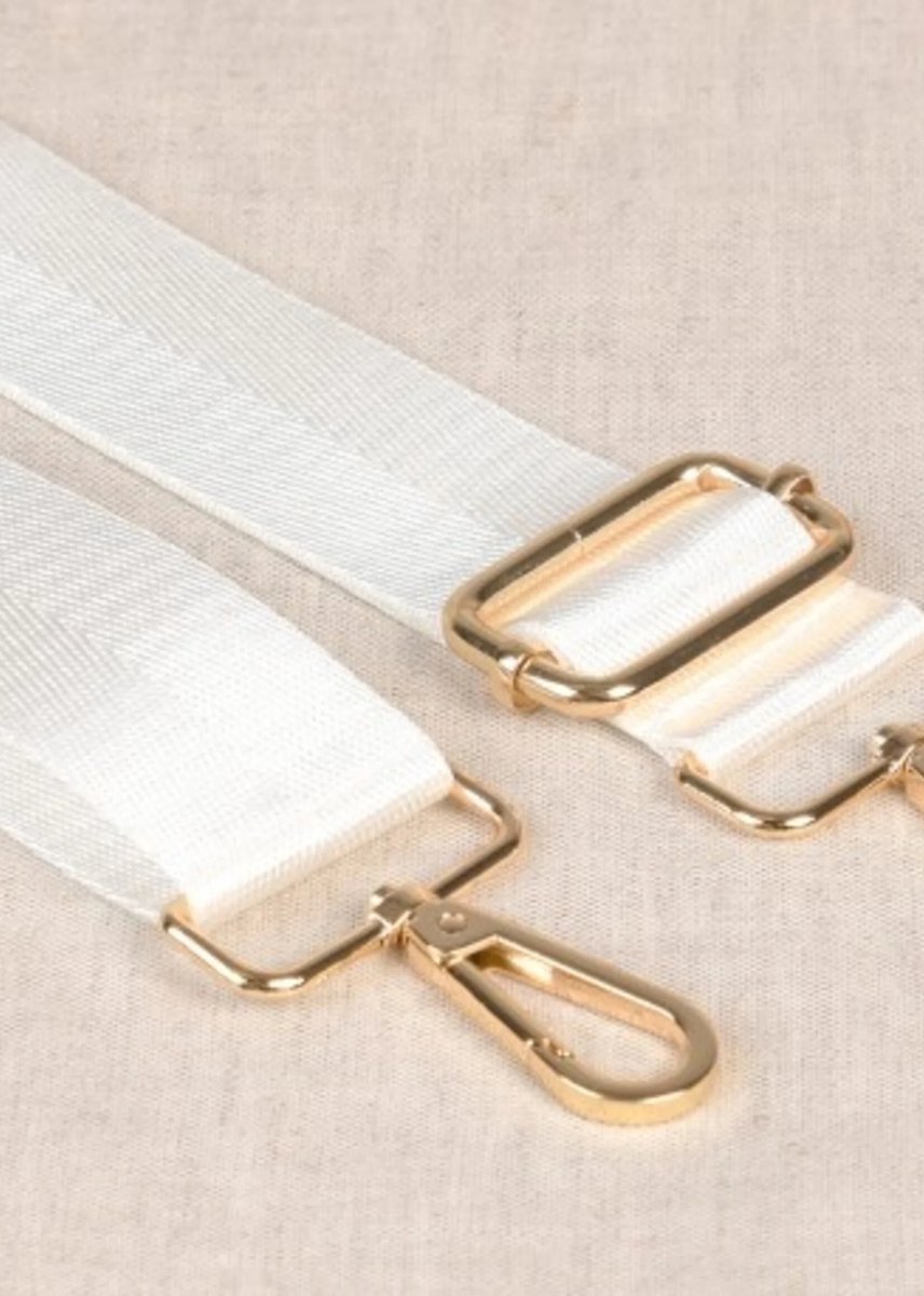 Tassenband schouderband wit - riem voor tas verstelbaar 140cm - 4cm breedte
