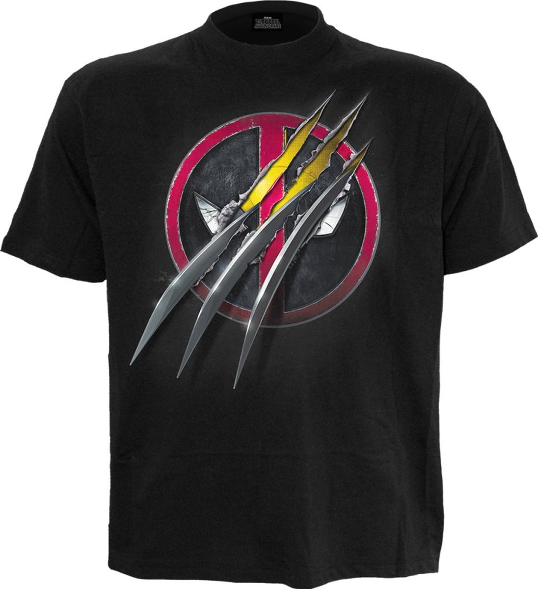 Spiral Marvel Deadpool - Deadpool Slashed Heren Tshirt - L - Zwart