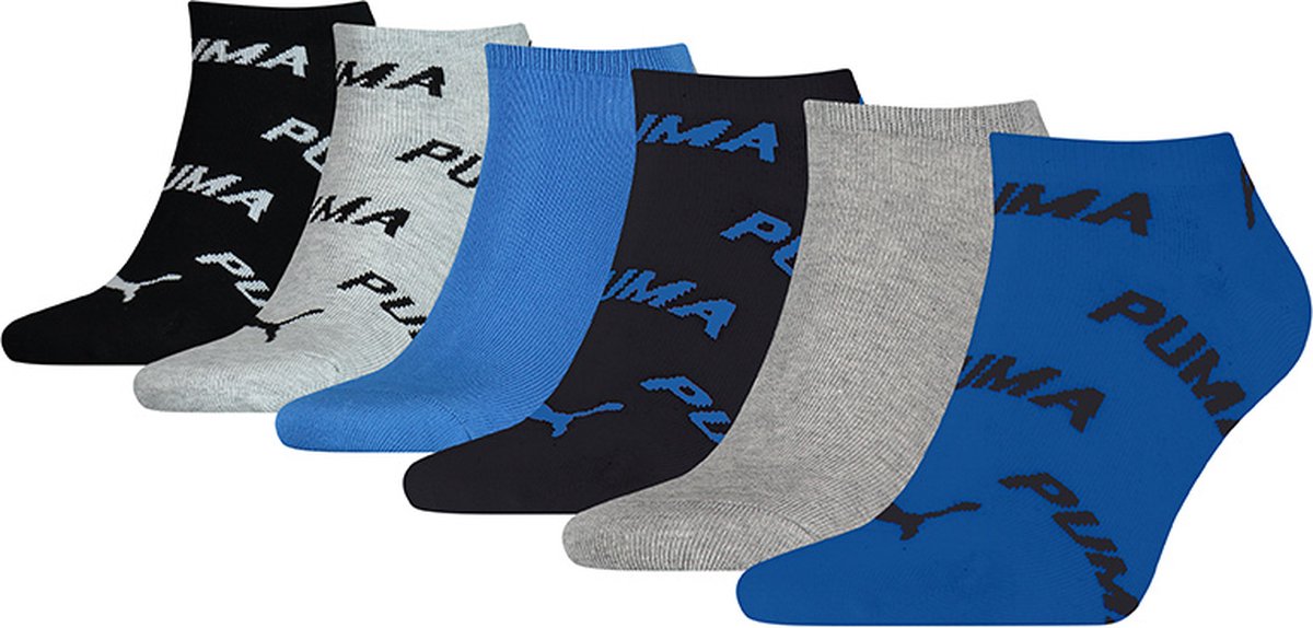 Puma Unisex Sneakersokken 6 Pack Blauw