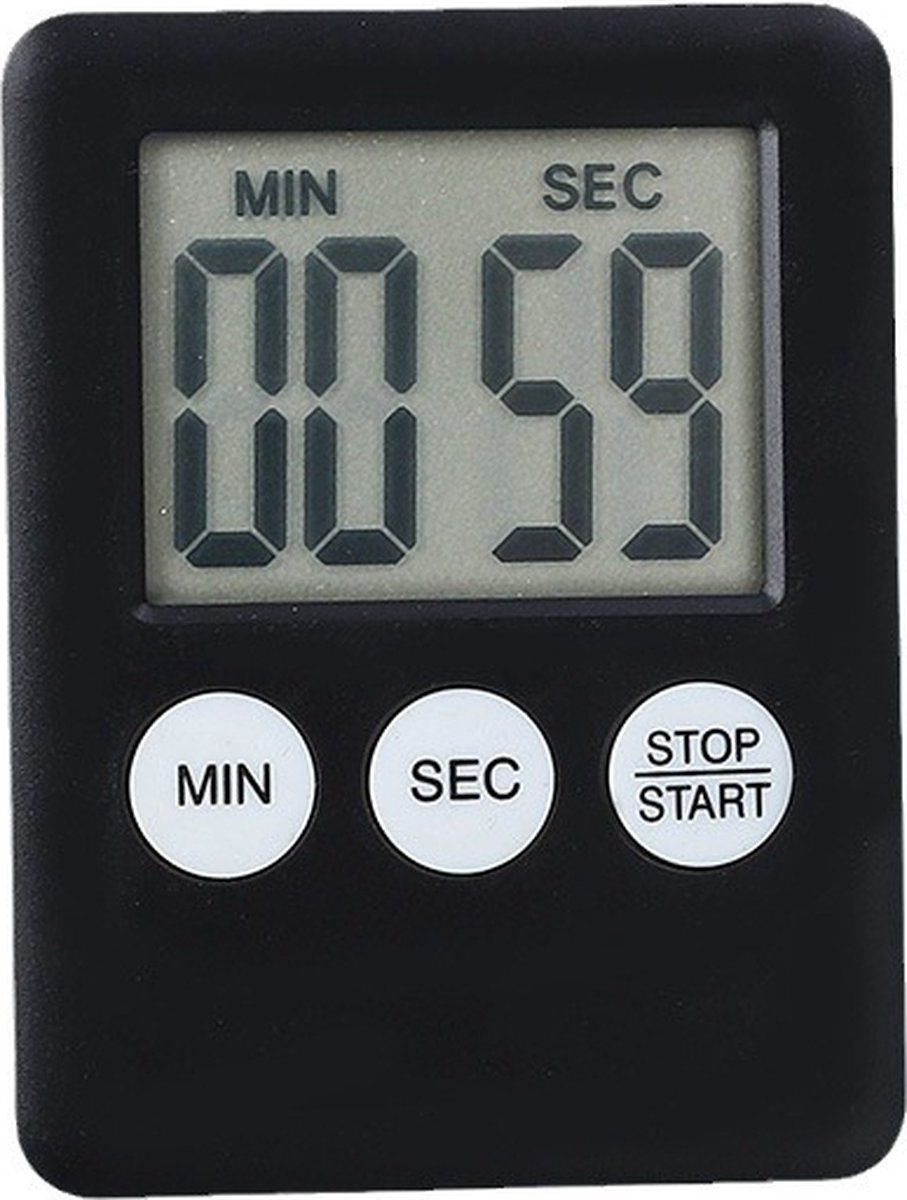 Juleika® | Timer Digitaal Magnetisch | Digitale Magnetische Kookwekker | Zwart