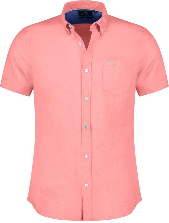Chemise décontractée New -zélandaise à manches courtes rose