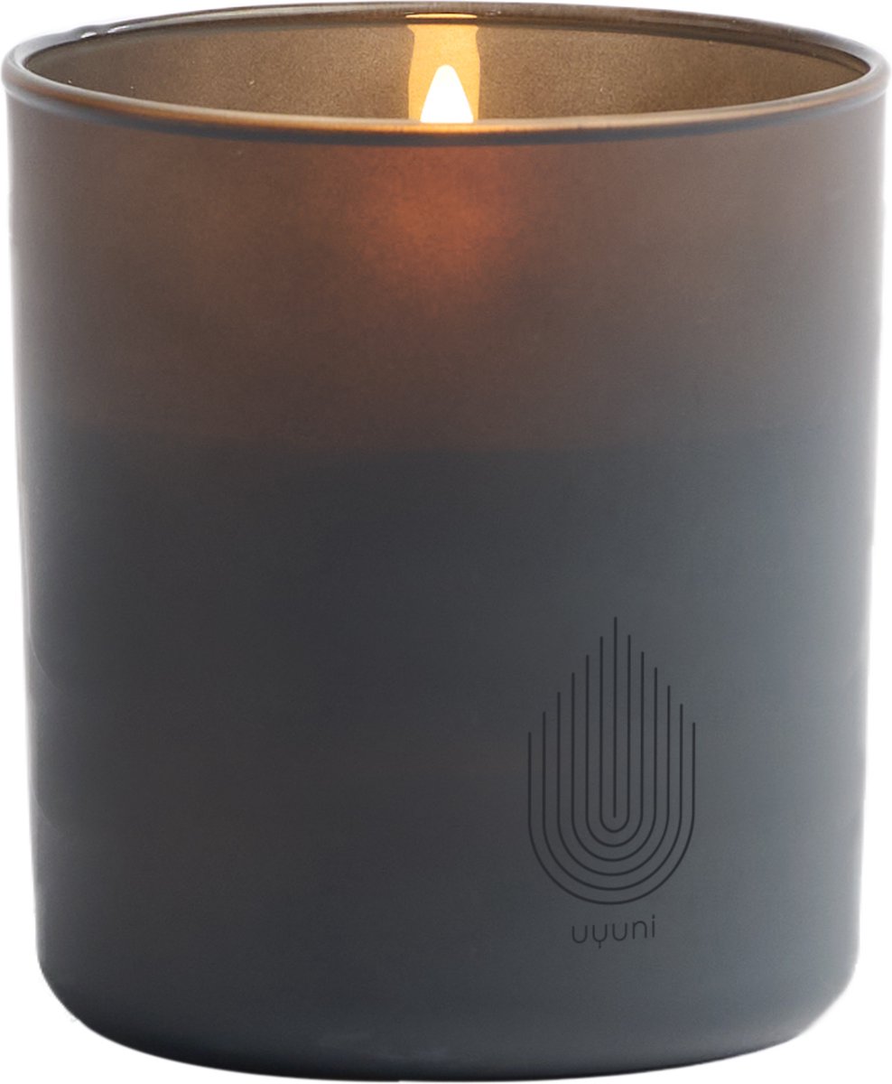 Uyuni - Glas LED-kaars - 9,2 x 10,2 cm - Grijs