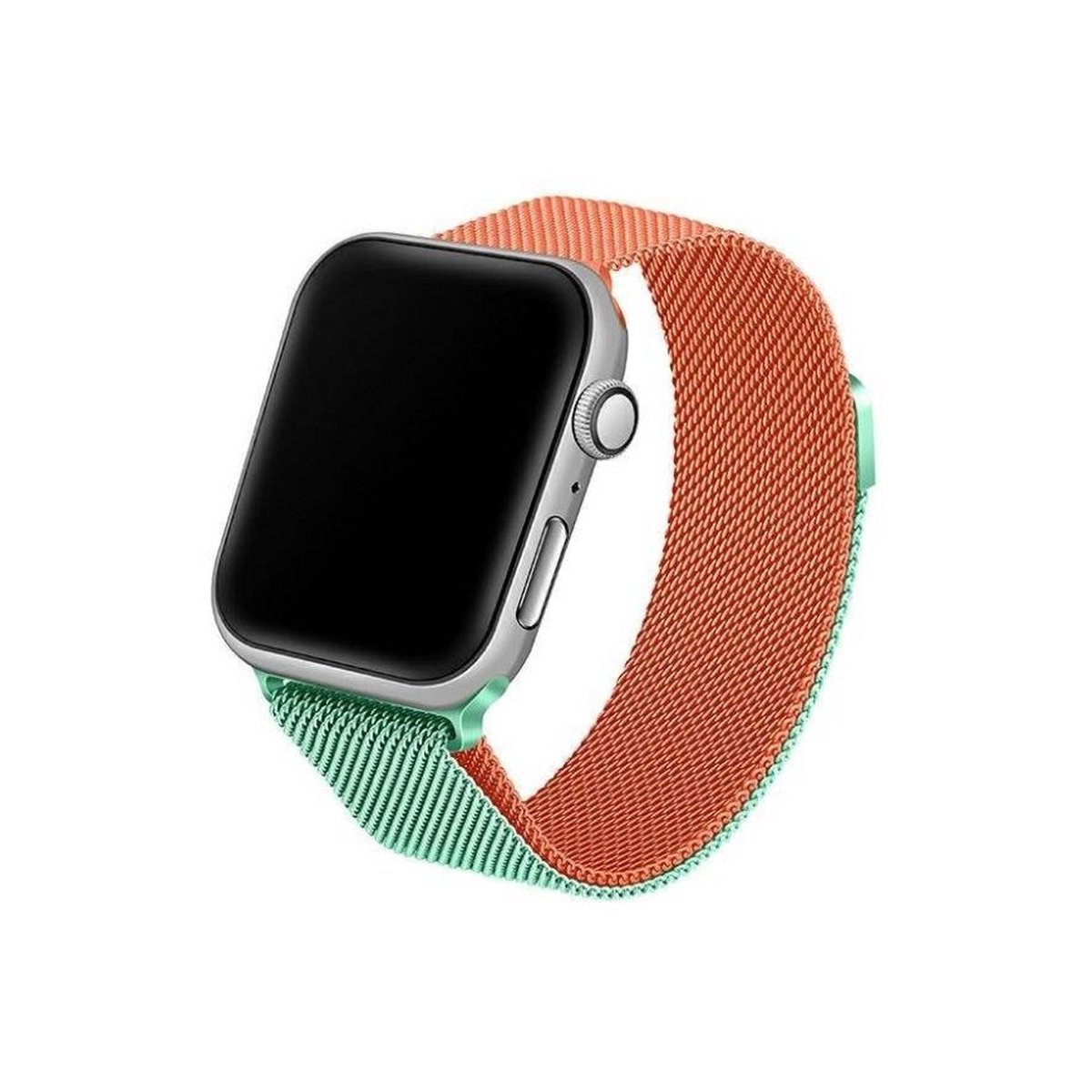 Beline pasek smartwatchbandje voor Apple Watch 38-40-41mm groen-oranje