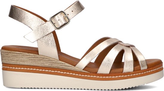 Stefano Lauran Met Knoop Sandaal Sandalen Met Sleehak Dames Goud Maat 39 bol