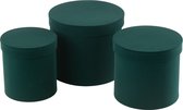 J-Line Set Van 3 Dozen Rond Fluweel Papier Groen