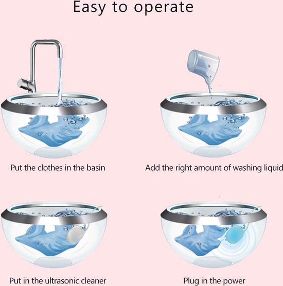 Marvellous Mini Vaatwasser, Draagbare Ultrasone Wasmachine USB Wasmachine Automatische Wasserij Groenten Schoonmaakbenodigdheden Wasmachine