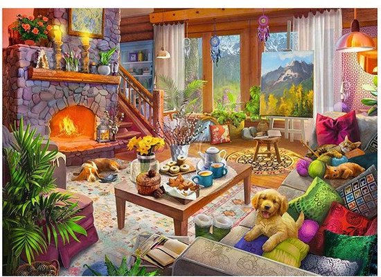 Puzzel 1000 stukjes Gezellige Hut.